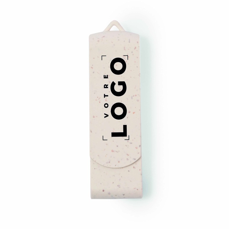Clé USB 16 Go écologique en canne à blé – Goodie personnalisable