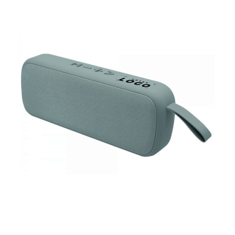 Enceinte Bluetooth personnalisable avec lanière – Goodie élégant