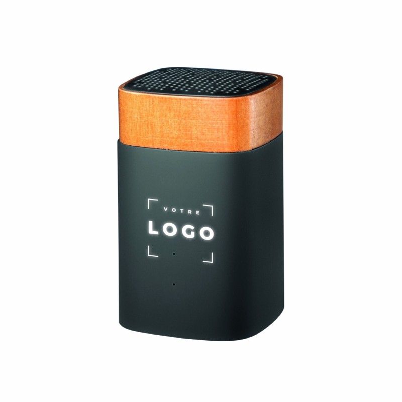 Enceinte Bluetooth 5W personnalisable avec finition bois d’érable FSC®