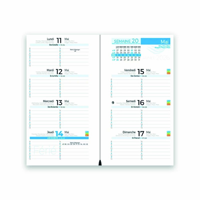 Agenda Londres personnalisé – Couverture Vivella® – 13 mois