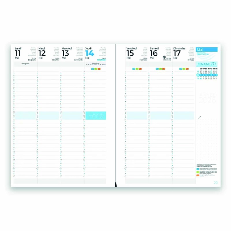 Agenda Londres personnalisé – Couverture Vivella® – 13 mois