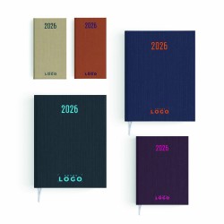 Agenda de bureau personnalisé effet toilé – Made in France & éco