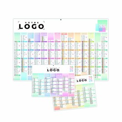 Calendrier bancaire pastel personnalisé – Made in France