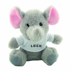 Éléphant en peluche RPET personnalisable – Goodie original