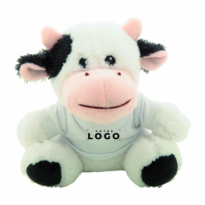 Vache en peluche RPET personnalisable