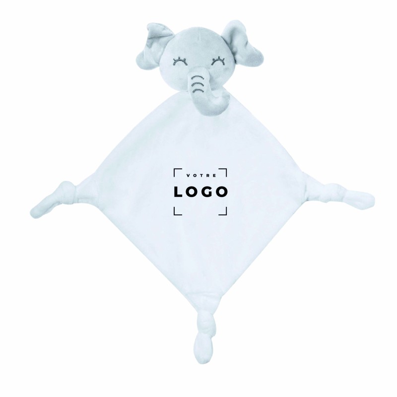 Doudou éléphant personnalisable – Communication dès le plus jeune âge