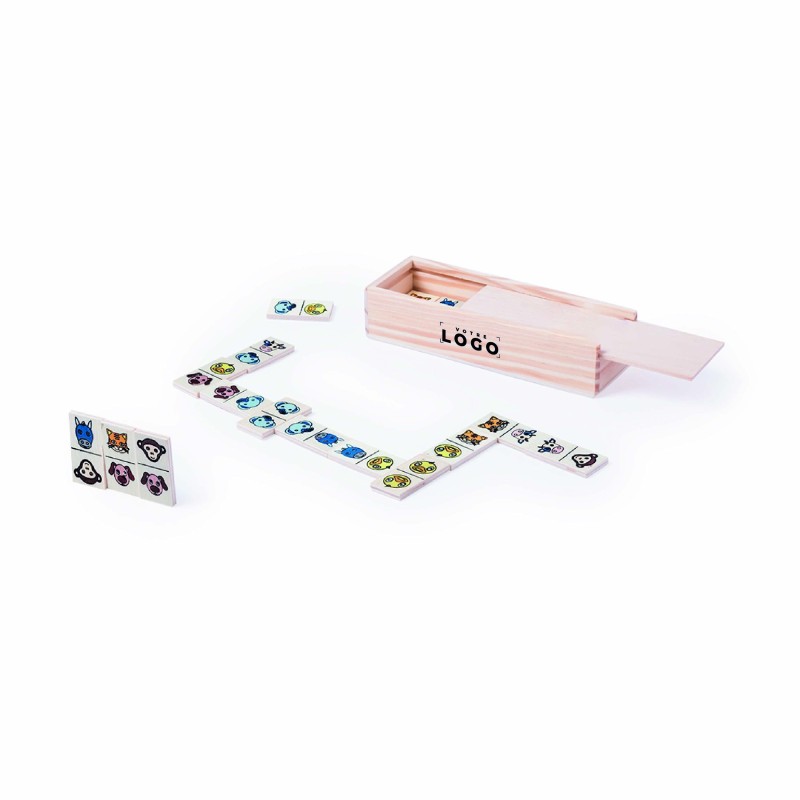 Dominos en bois personnalisés – Jeu ludique et éducatif à offrir