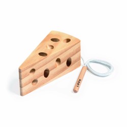 Jeu d’adresse en bois personnalisé – Forme fromage, durable et ludique