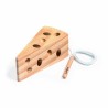 Jeu d’adresse en bois personnalisé – Forme fromage, durable et ludique