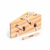 Jeu d’adresse en bois personnalisé – Forme fromage, durable et ludique