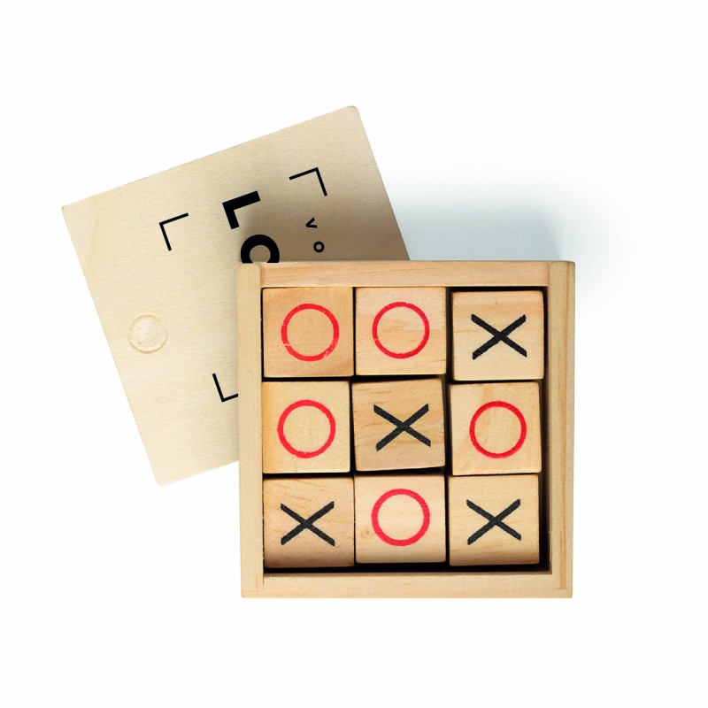 Jeu de morpion en bois personnalisé – Cadeau d’entreprise élégant