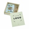 Coffret de jeu de 54 cartes et 5 dés en bois personnalisé