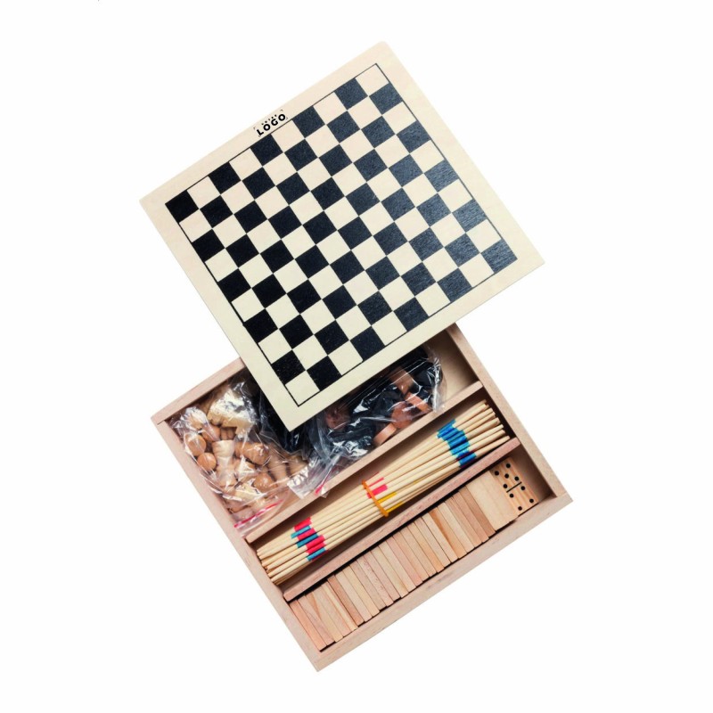 Set de jeux en bois personnalisé – Cadeau d’entreprise ludique