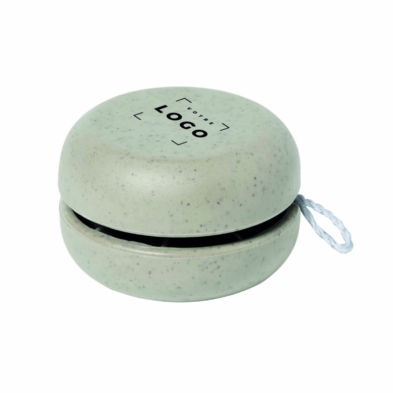 Yoyo en canne à blé personnalisé – Cadeau d’affaires ludique et écolo