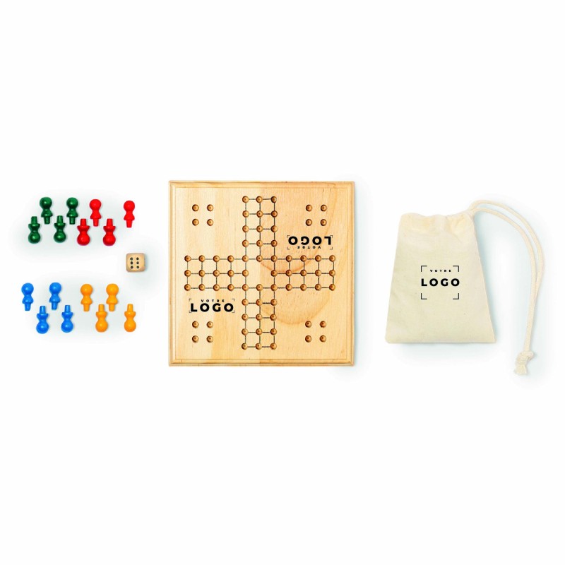 Jeu de petits chevaux en bois – Cadeau d'affaires ludique et écolo