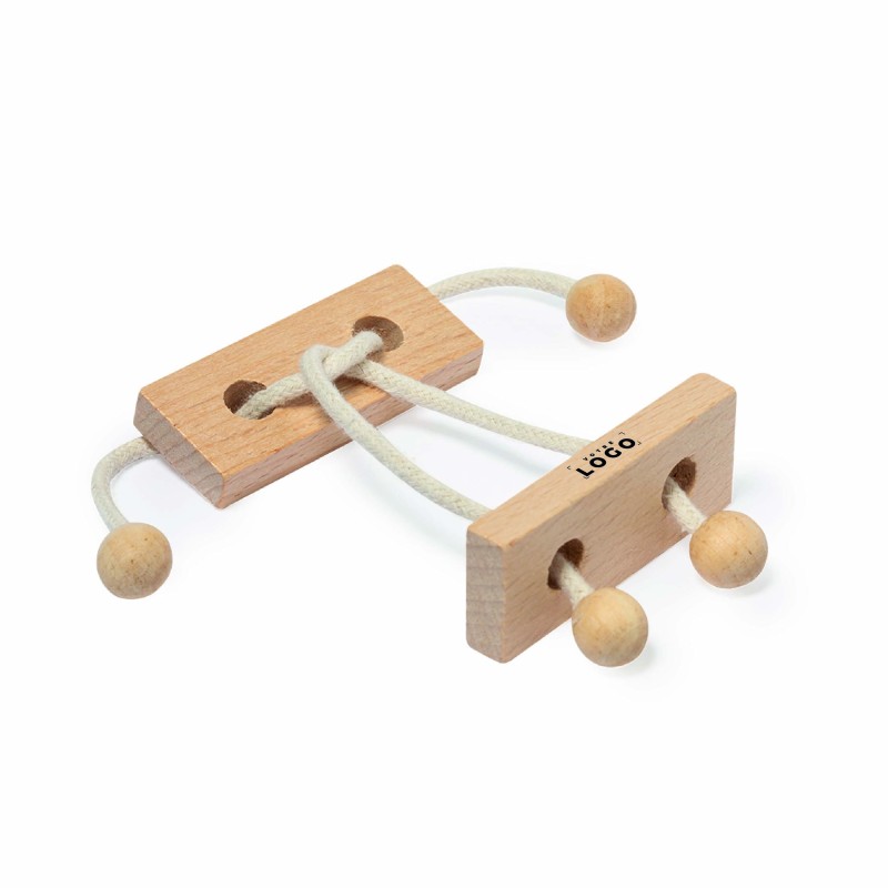 Jeu d’adresse en bois 2 pièces – Puzzle ludique et écolo personnalisé