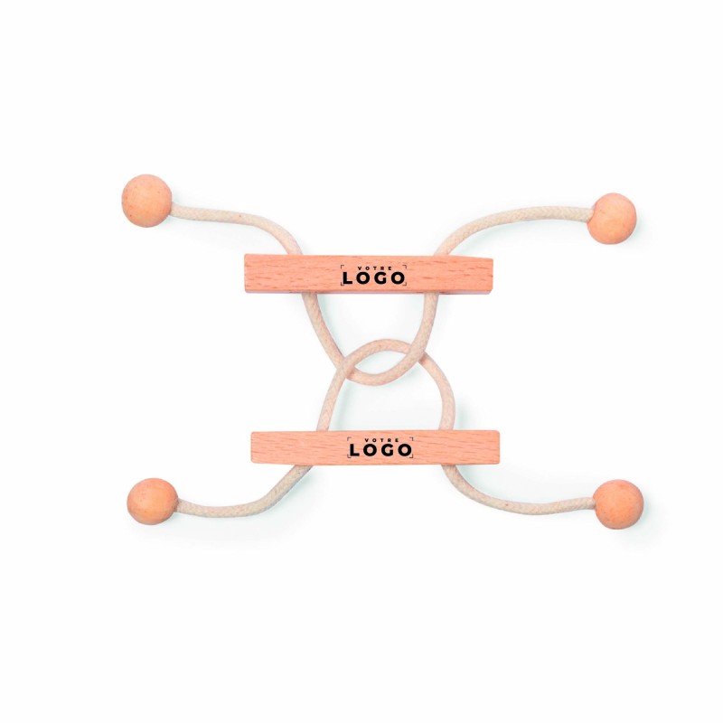 Jeu d’adresse en bois 2 pièces – Puzzle ludique et écolo personnalisé