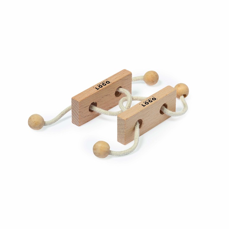Jeu d’adresse en bois 2 pièces – Puzzle ludique et écolo personnalisé