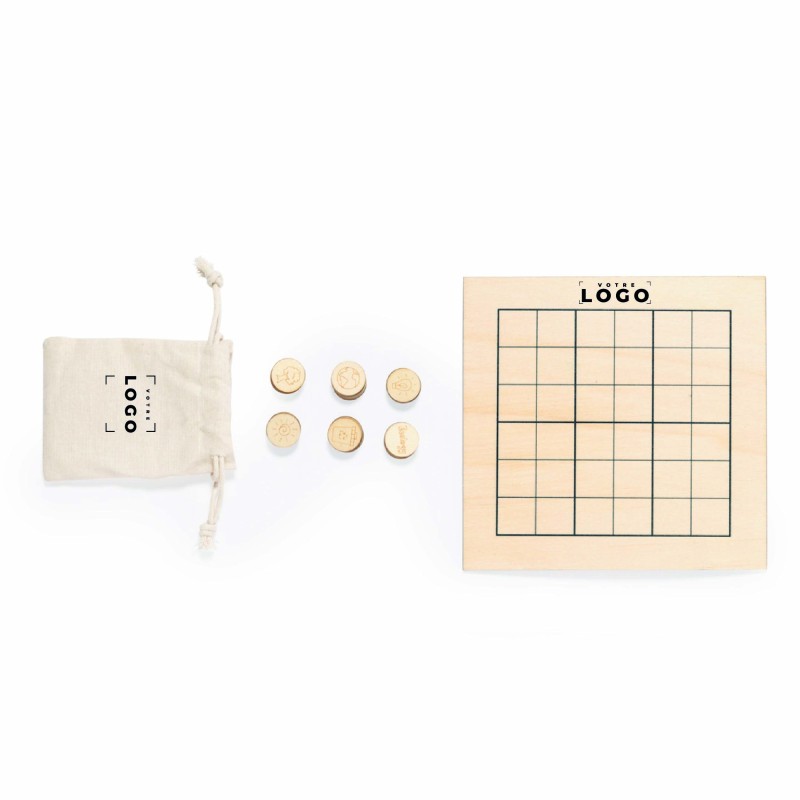 Jeu de sudoku écologique personnalisé – Cadeau d'affaires en bois