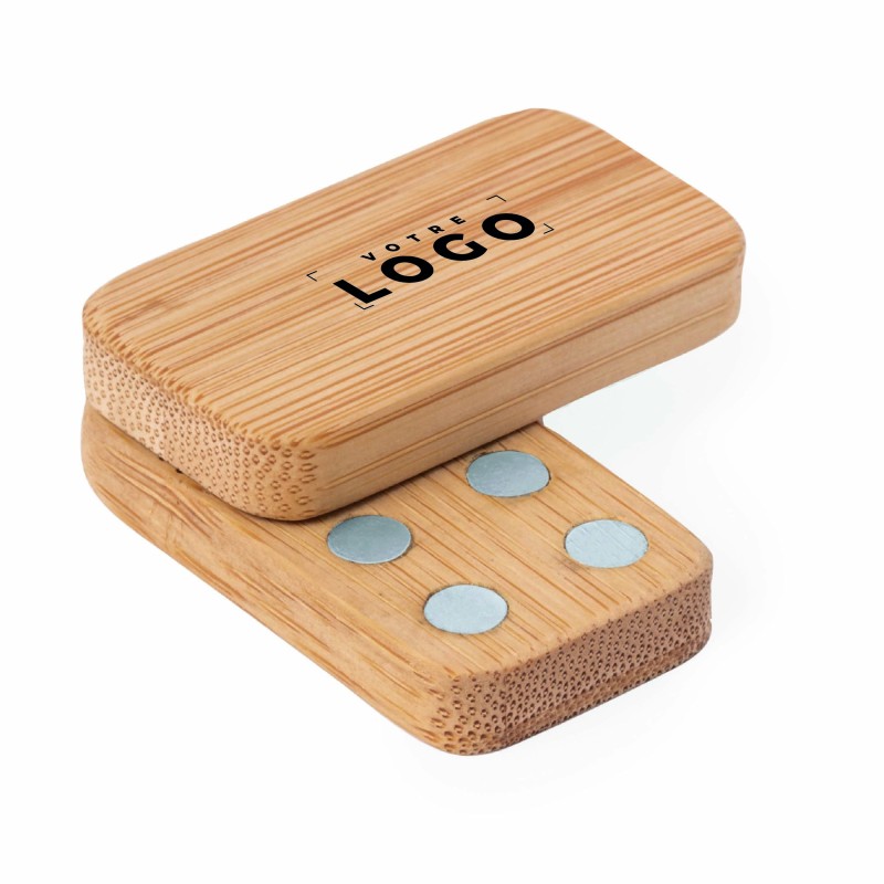 Anti-stress magnétique en bambou personnalisable | Goodies éco