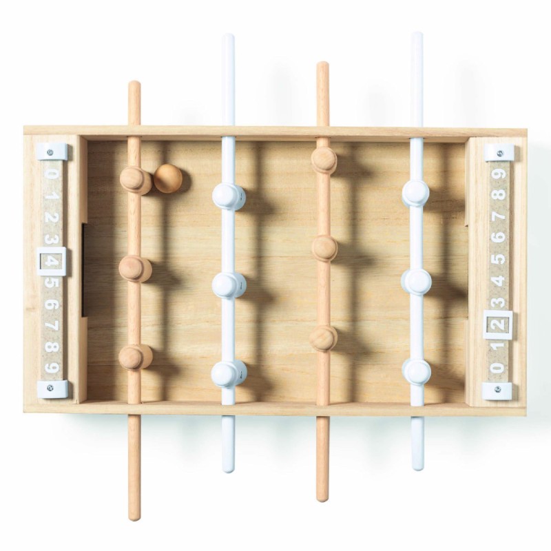Mini babyfoot en bois naturel - Jeu écologique et personnalisé