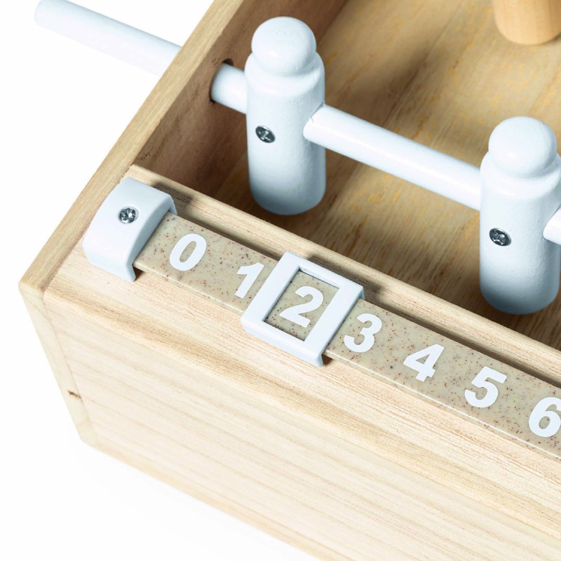 Mini babyfoot en bois naturel - Jeu écologique et personnalisé