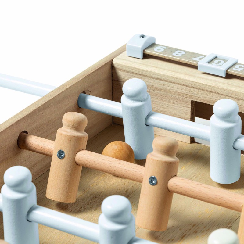 Mini babyfoot en bois naturel - Jeu écologique et personnalisé