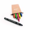 Set de 6 crayons cire en boîte carton naturel – Cadeau d’affaires