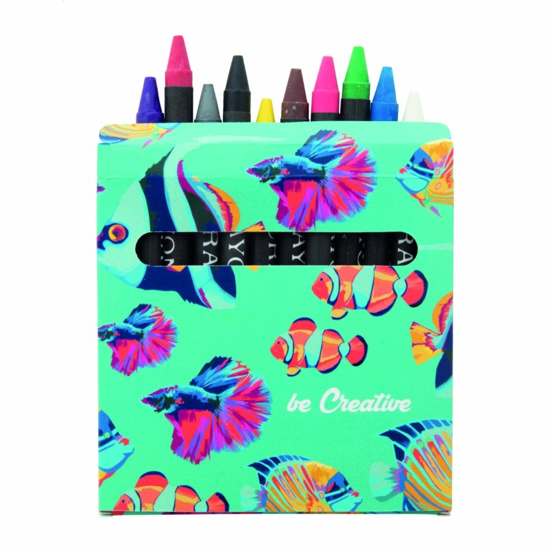 12 crayons de couleur noires personnalisables avec boîte imprimée