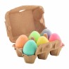 6 œufs en craie colorée – Coffret carton original et personnalisable
