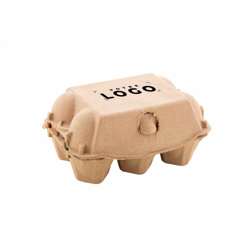 6 œufs en craie colorée – Coffret carton original et personnalisable