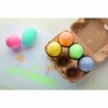 6 œufs en craie colorée – Coffret carton original et personnalisable