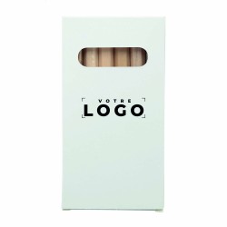 Crayons de couleur en bois – Coffret papier imprimé personnalisé
