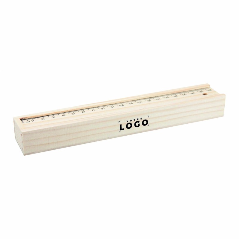 Set de coloriage 6 pièces en boîte bois avec règle 20 cm