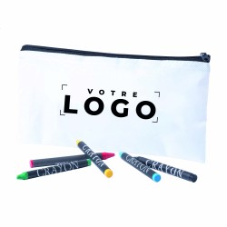 Étui à colorier personnalisé avec 5 crayons de couleur
