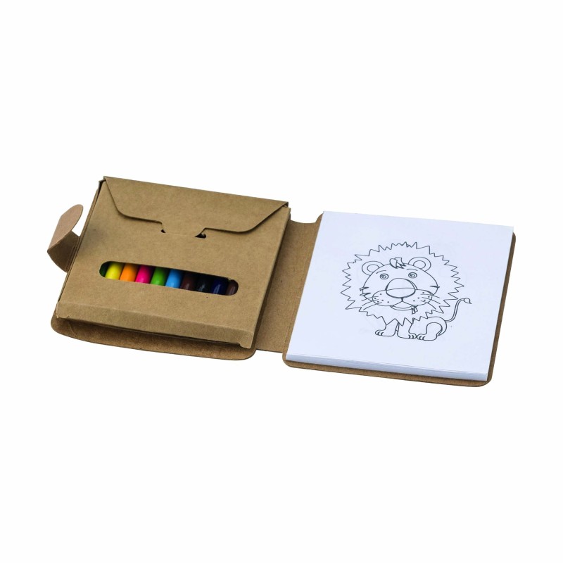 Set de dessin personnalisable – 12 crayons et 12 feuilles de coloriage