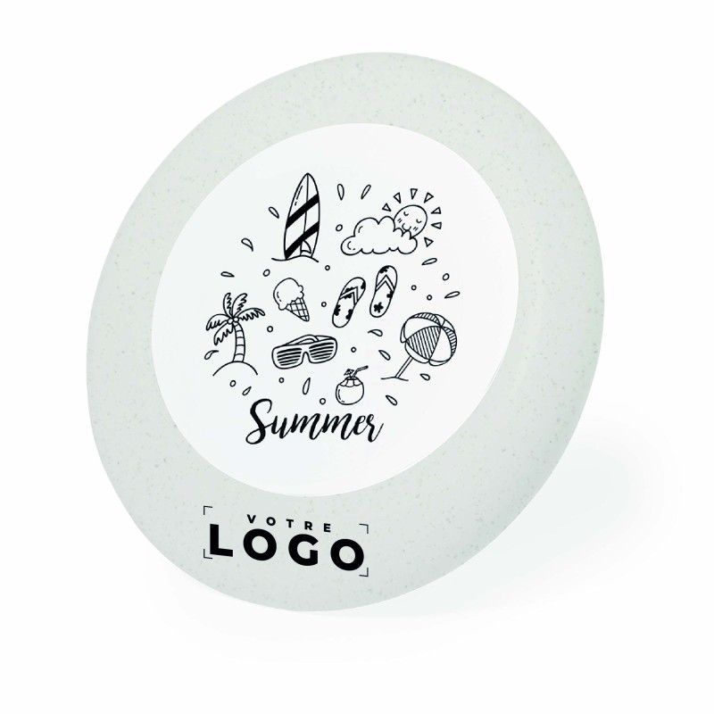 Frisbee personnalisable en canne à blé avec kit coloriage