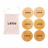Set de sous-verres en bambou personnalisables | Pochette coton incluse