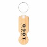 Porte-clés bambou avec jeton pour chariot – Personnalisable