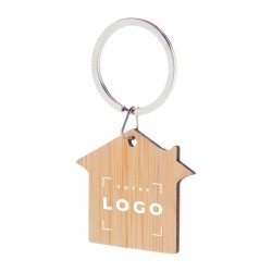 Porte-clés maison en bambou – Personnalisable