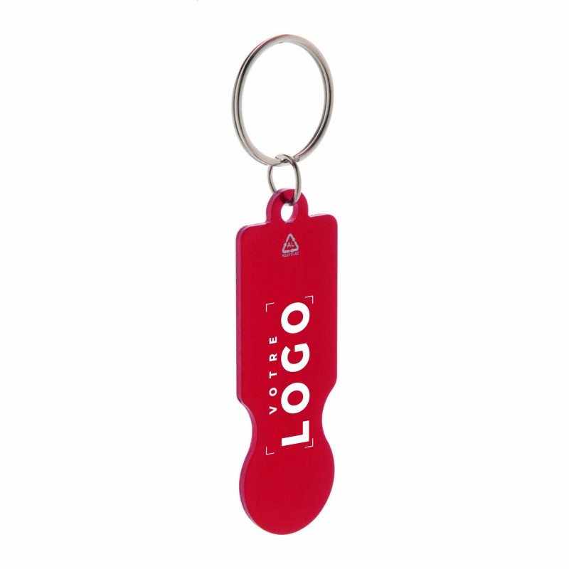 Porte-clés jeton en aluminium recyclé – Personnalisable