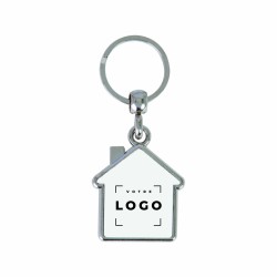 Porte-clés maison en métal – Personnalisable gravure laser