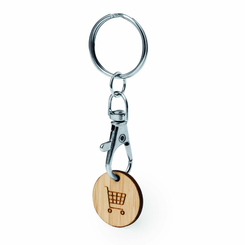 Porte-clés monnaie en bambou – Cadeau d’entreprise écologique