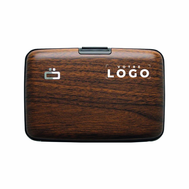 Porte-cartes anti-RFID aluminium bois – Cadeau d’entreprise