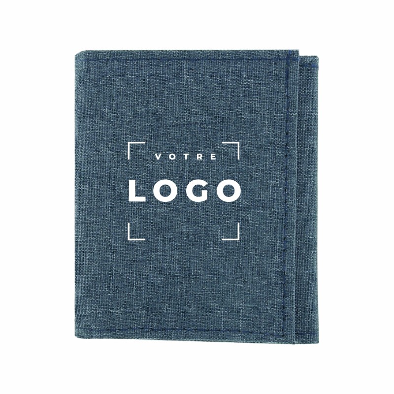 Porte-monnaie anti-RFID effet jean | Cadeau d’affaires sécurisé