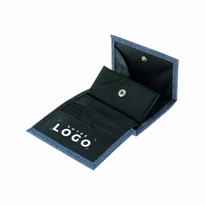 Porte-monnaie anti-RFID effet jean | Cadeau d’affaires sécurisé