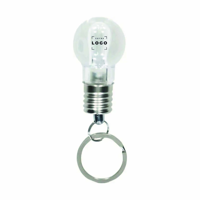 Porte-clés lumineux personnalisable en plastique et métal