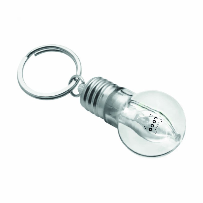 Porte-clés lumineux personnalisable en plastique et métal