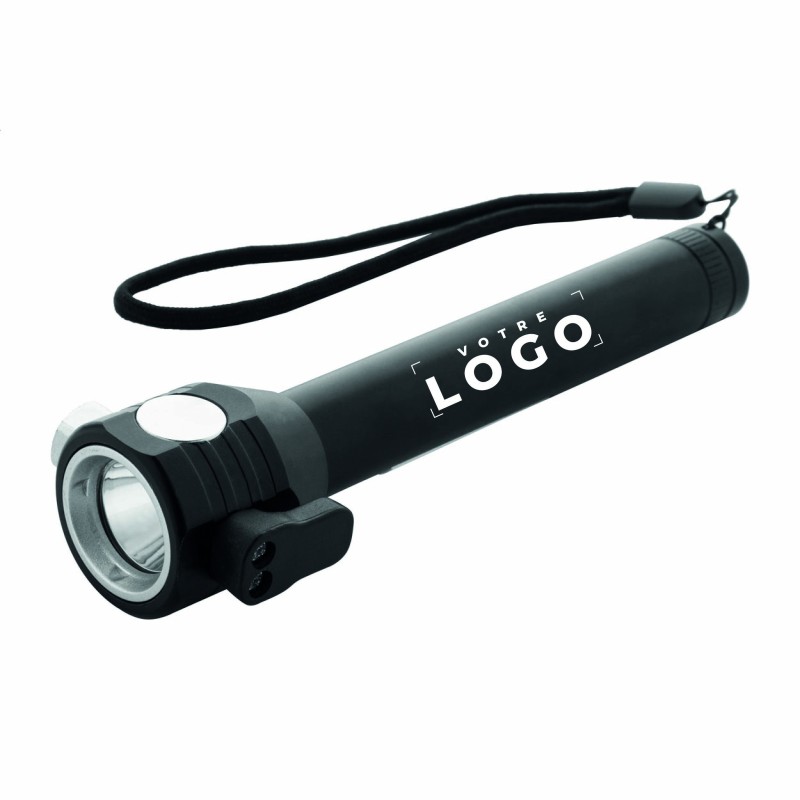 Lampe de poche 3 en 1 aluminium, marteau de secours et coupe-ceinture