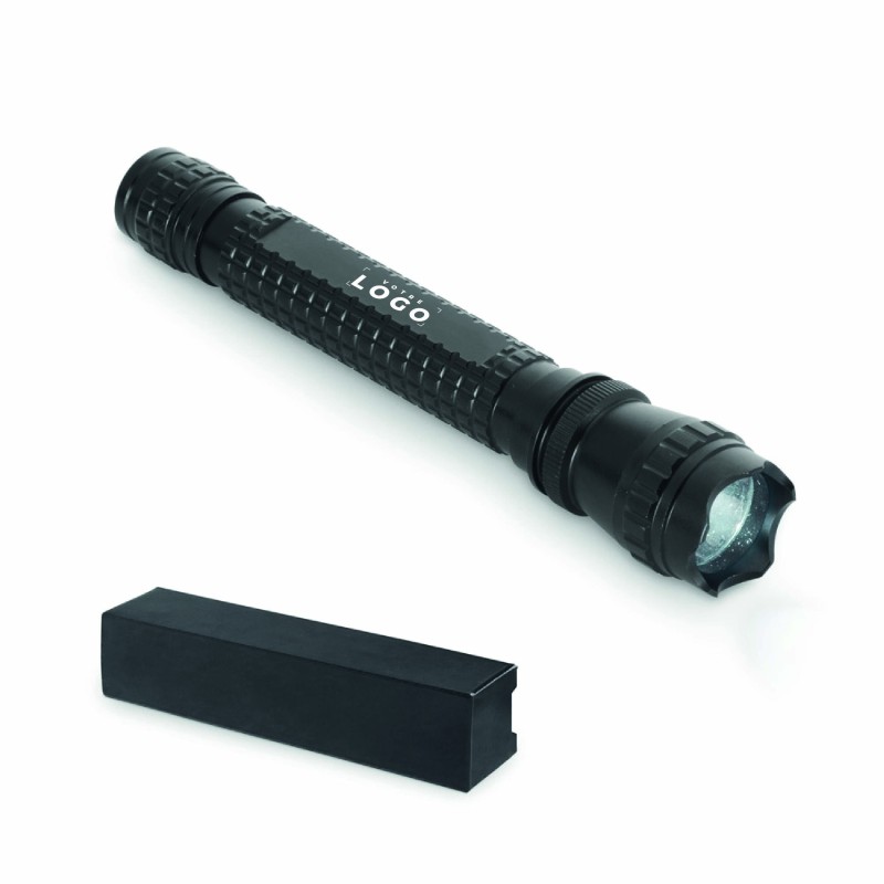 Lampe de poche en aluminium avec LED – 2 piles AA incluses